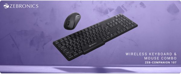 Zebronics Companion 107 Wireless Keyboard and Mouse Combo